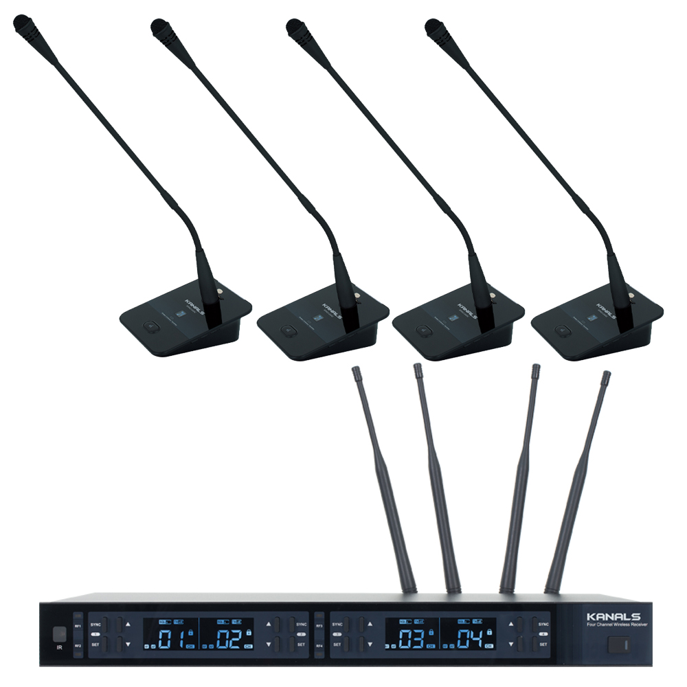 MWG-4500 구즈넥 무선 마이크 4채널 회의용 탁상 스탠드 1,590,000원