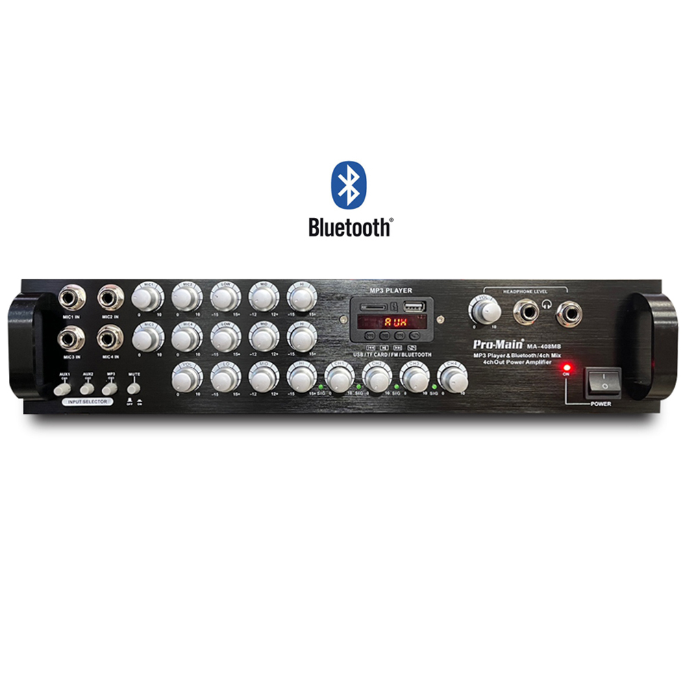 프로메인 매장용앰프 MA-408MB 블루투스 4채널 앰프 450W 출력, 단일상품 517,000원