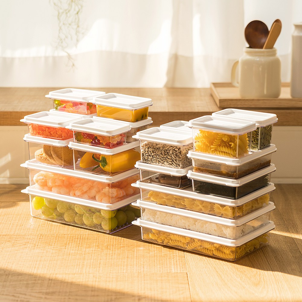 시스템 소분용기 1호 2호 3호 소 중 대 모음 냉장고 저안 트레이 냉장고정리 밀폐용기 반찬통 냉장고 냉동실 보관 정리용기 전자렌지용기 냉동밥보관 냉장고저안트레이, 1세트 47,000원