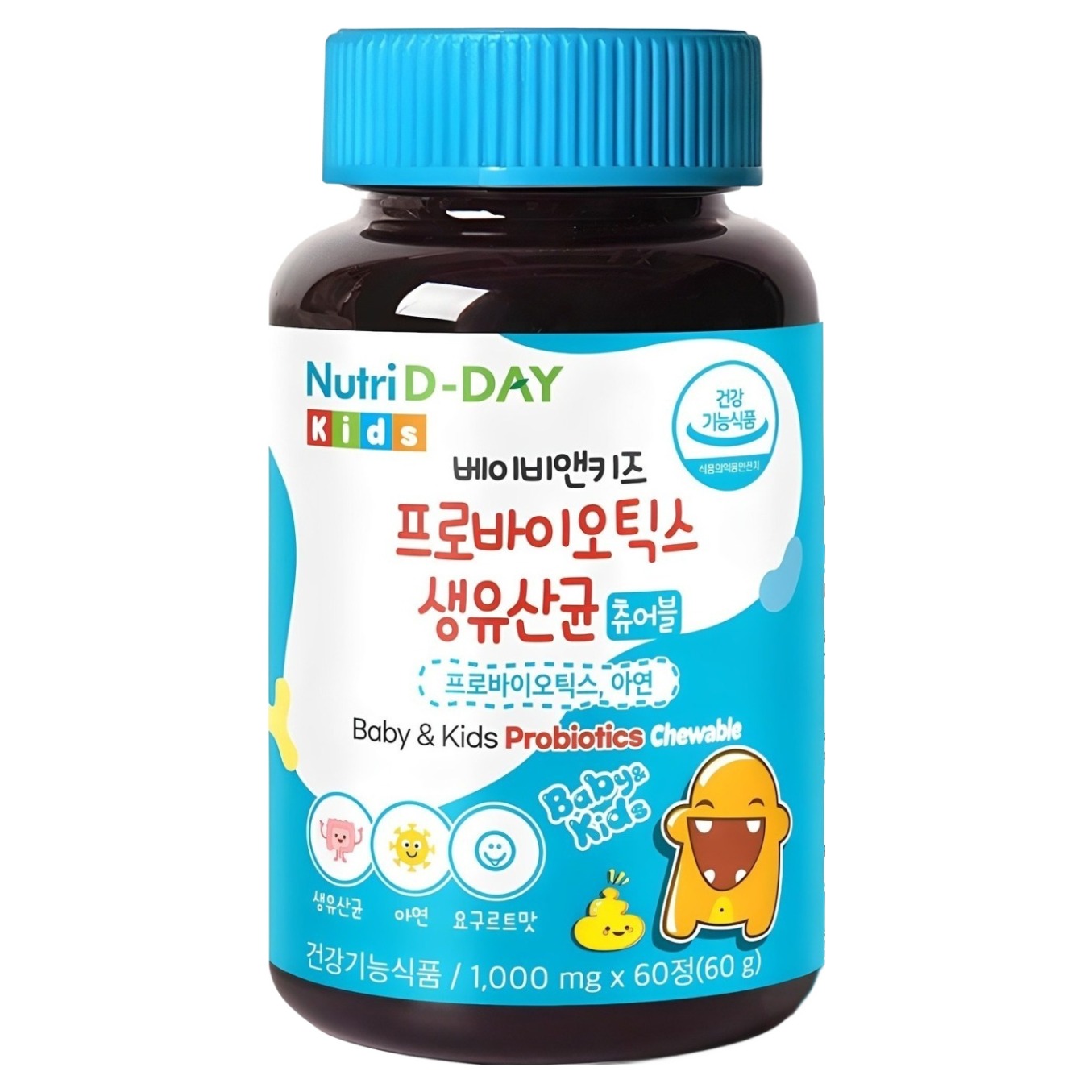 뉴트리디데이 베이비앤키즈 프로바이오틱스 생유산균, 60정, 1개 13,630원