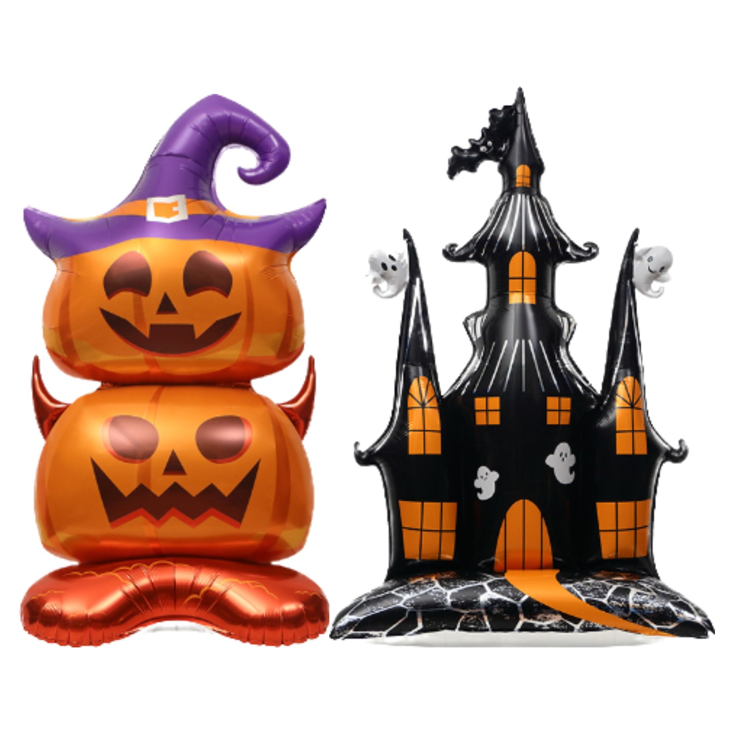 쏙쏙마켓 할로윈 스탠딩에어벌룬 대형 은박 풍선 파티용품, 더블펌프킨x유령의집 13,010원