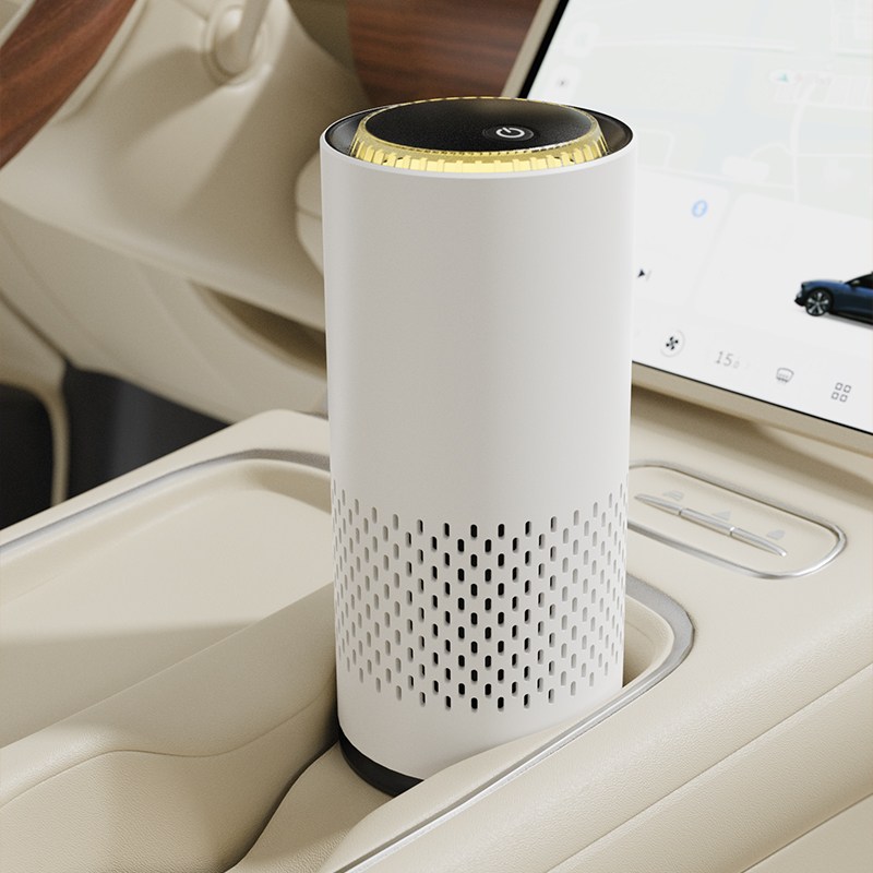 RUNDX 차량용 미니 공기청정기 저소음 휴대용, 화이트, 1개 32,700원