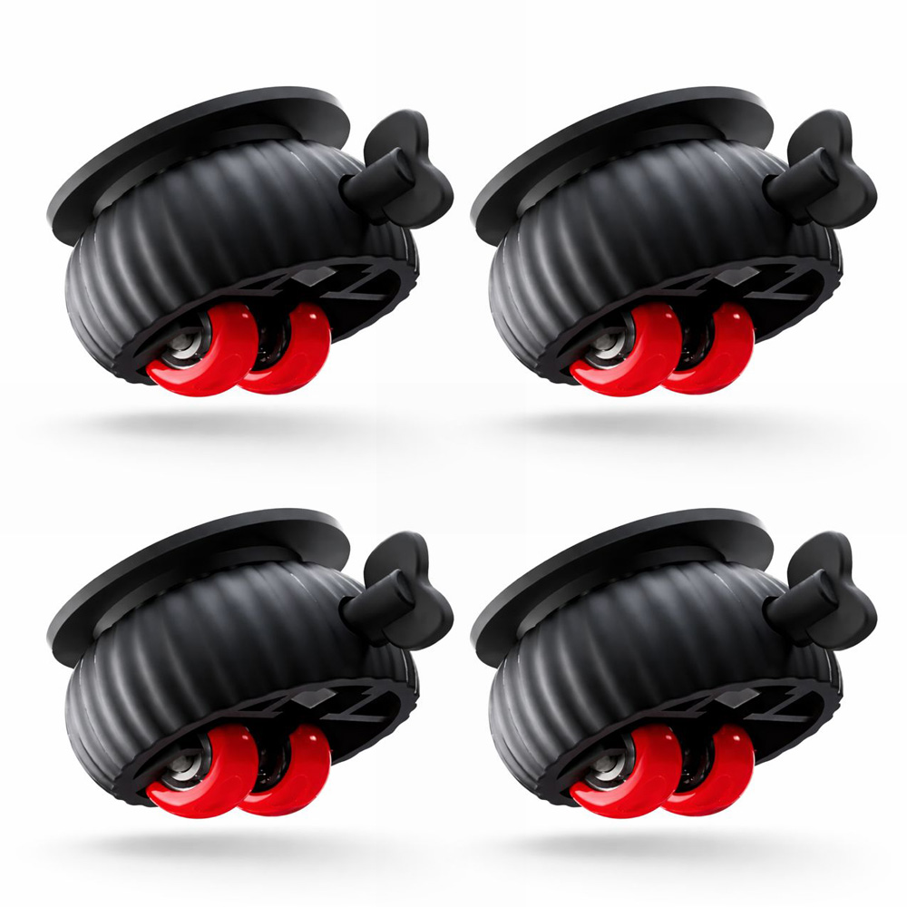더블헥사곤 접착식 미니 롤러 4개, 1세트, 블랙-레드휠 7,900원