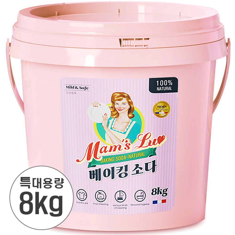 맘스럽 베이킹소다 버킷 프리미엄 초대용량 1등급원료 프랑스기술력, 8kg, 1개 15,840원