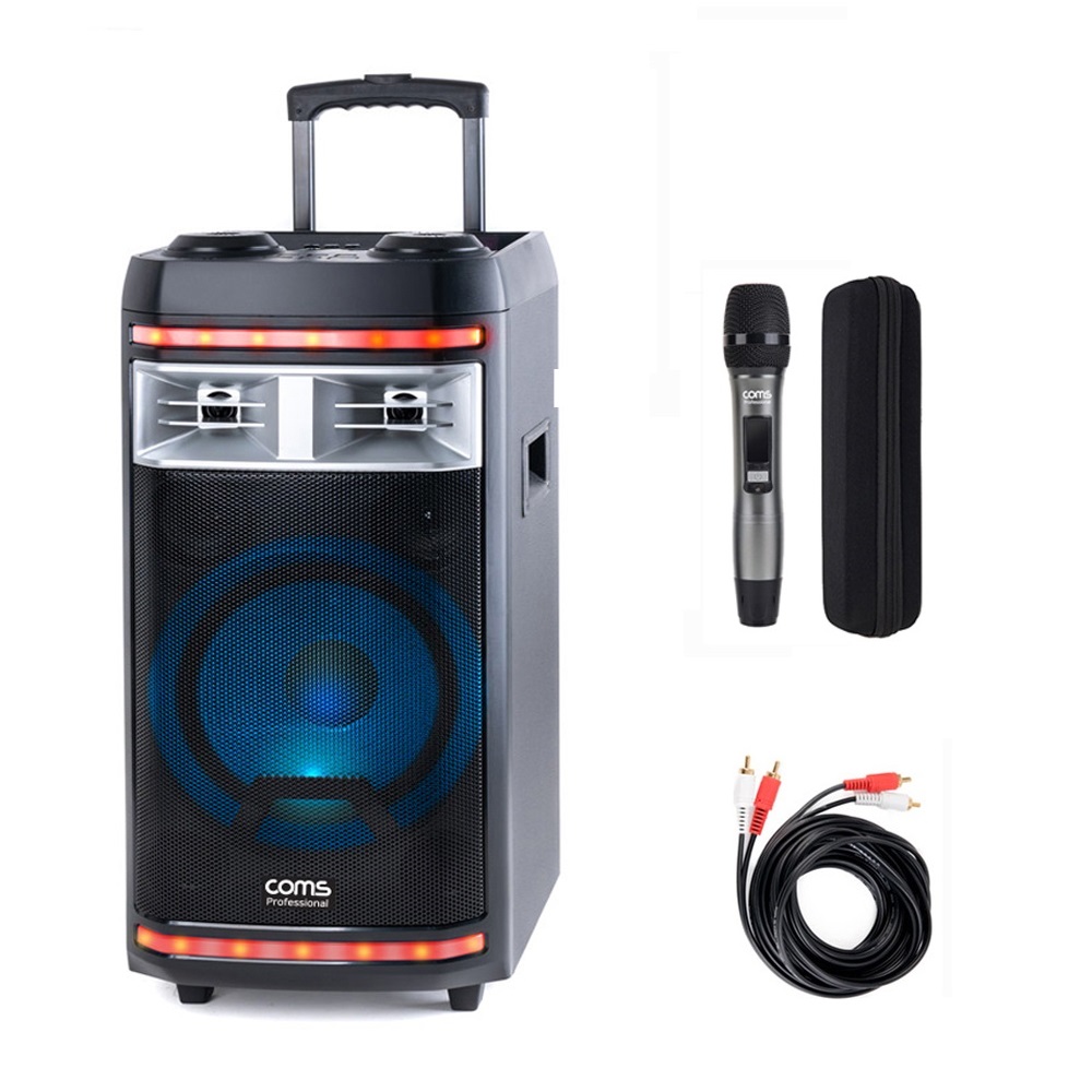 컴스 휴대용 블루투스 버스킹 앰프, CR400PBS2 (무선마이크 1개 증정), 단일제품 240,000원