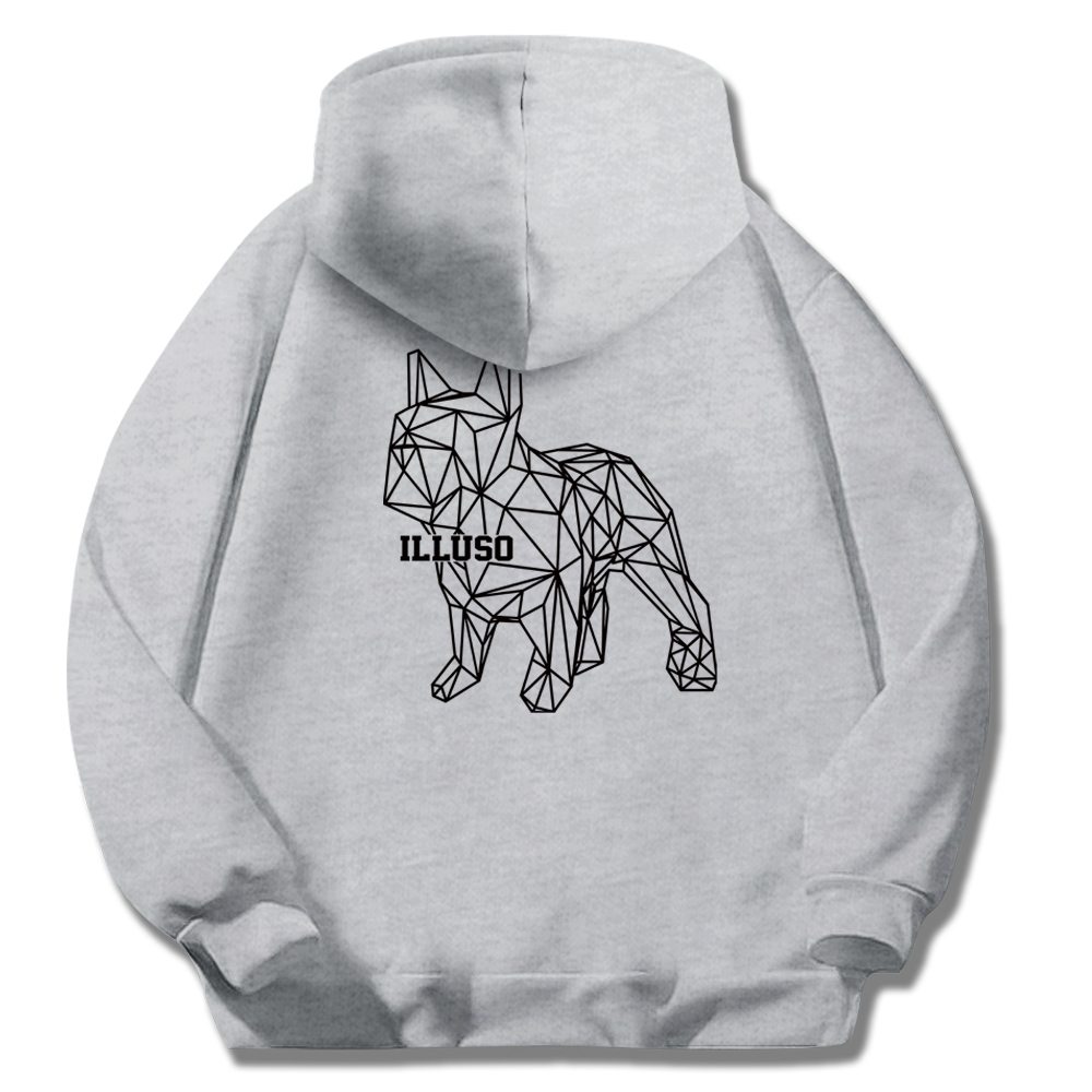 일루소 남녀공용 소프트 특양면 블랙도그 후드 집업 자켓 32,800원