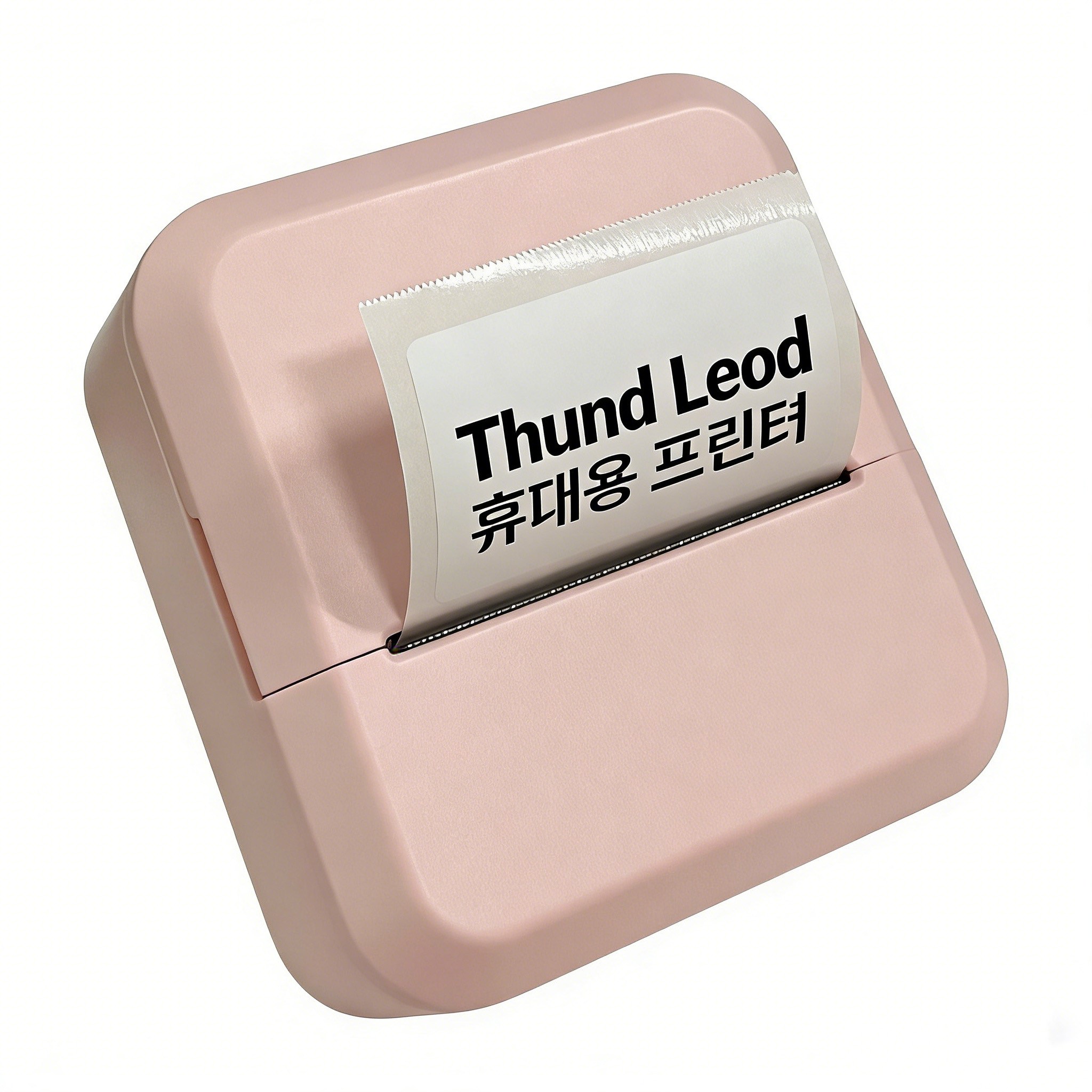 Thund Leod 미니 휴대용 블루투스 감열 라벨 프린터 핸드폰 연결 라벨기, 1개, 핑크색 35,800원