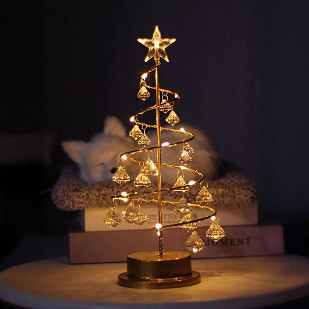 SANS 크리스마스 나선 LED 크리스탈 미니 트리 나무 19,900원
