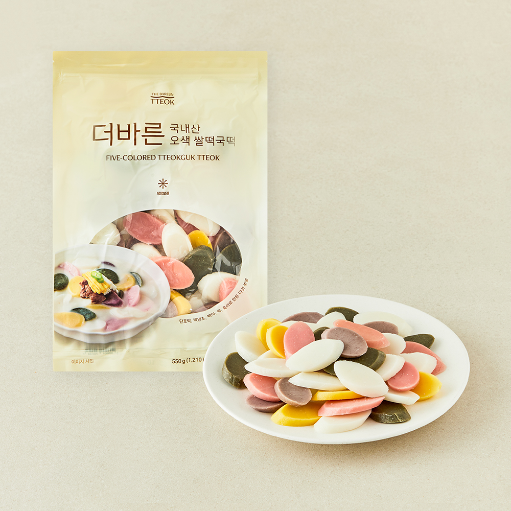 [로켓프레시] 국내산 오색 쌀떡국떡, 550g, 1개 5,900원