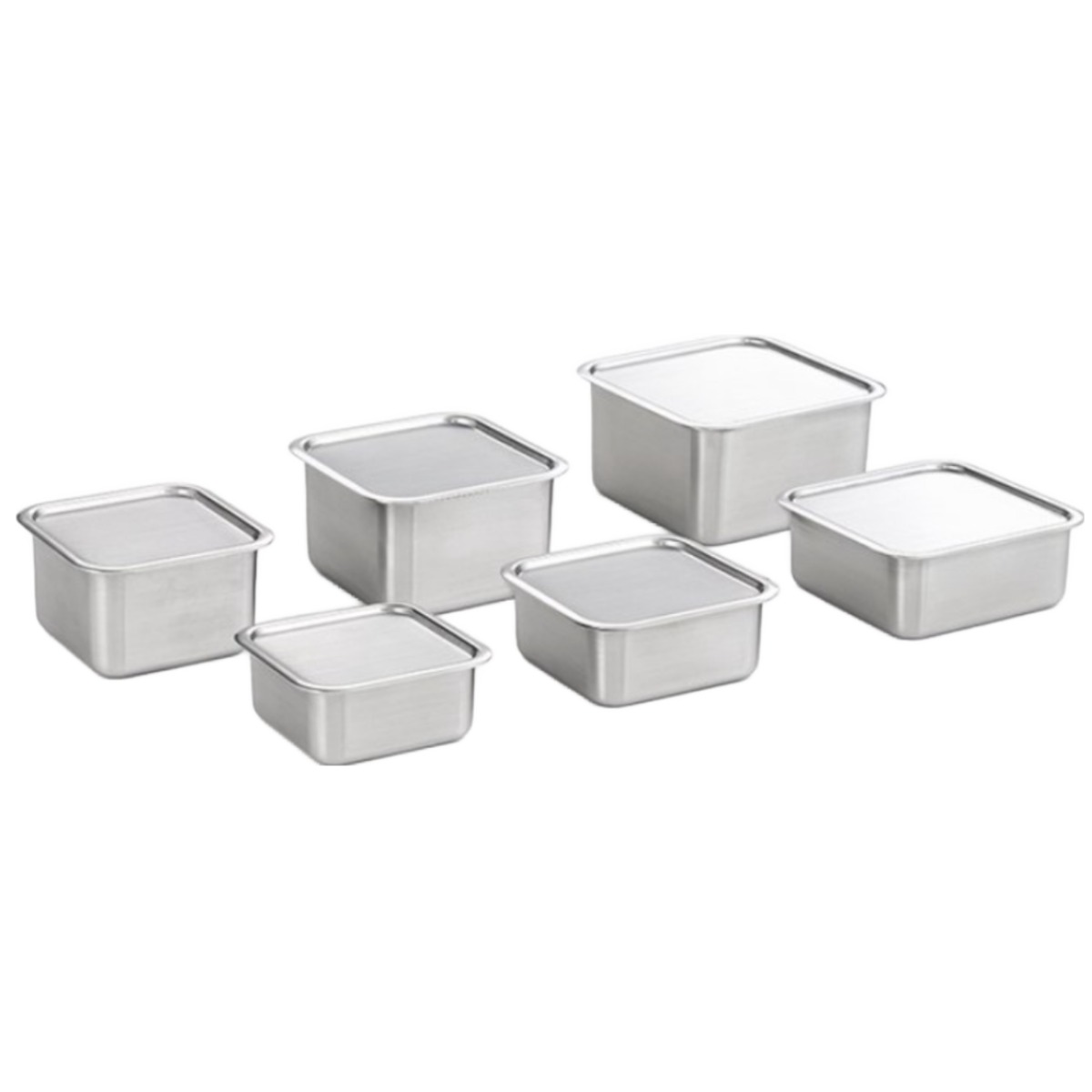 에버스텐 큐브 6종세트 사각 스텐 부모님 반찬통 김치통 밧드, 1세트 215,410원