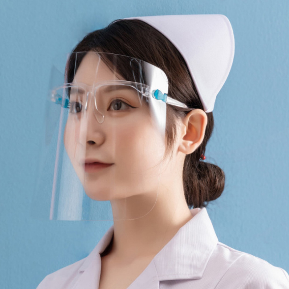 투명마스크 안면보호대 페이스쉴드 안경형 풀세트, 1매, 1개, 투명 190원