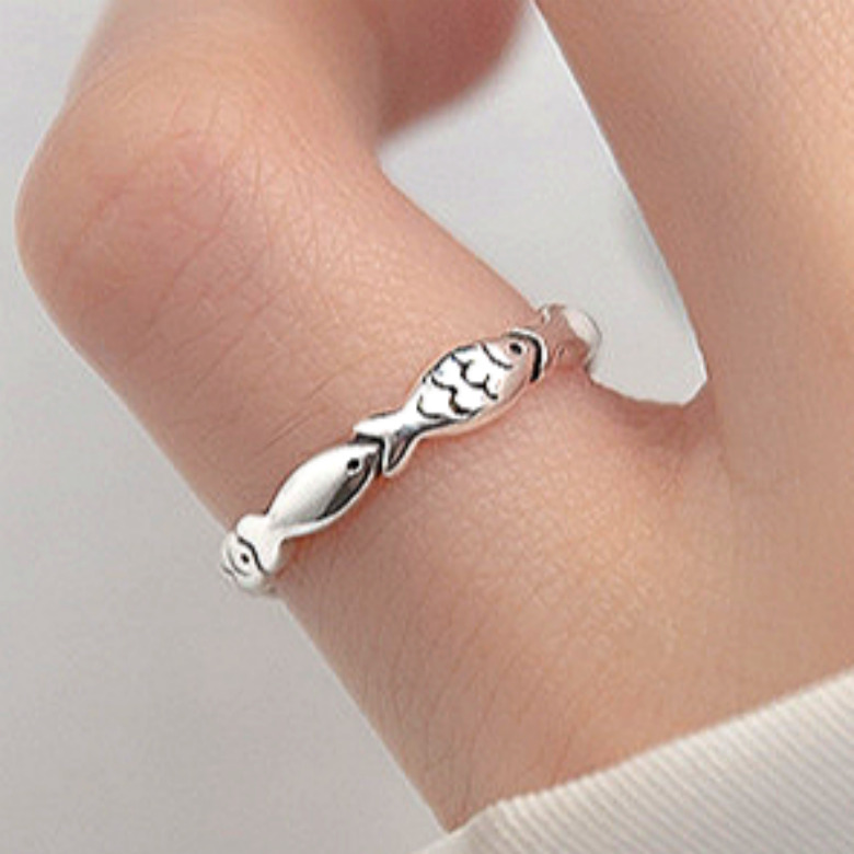 하루랩 물고기반지 우정 반지 실 레이어드 애끼 실버 행운 5,900원