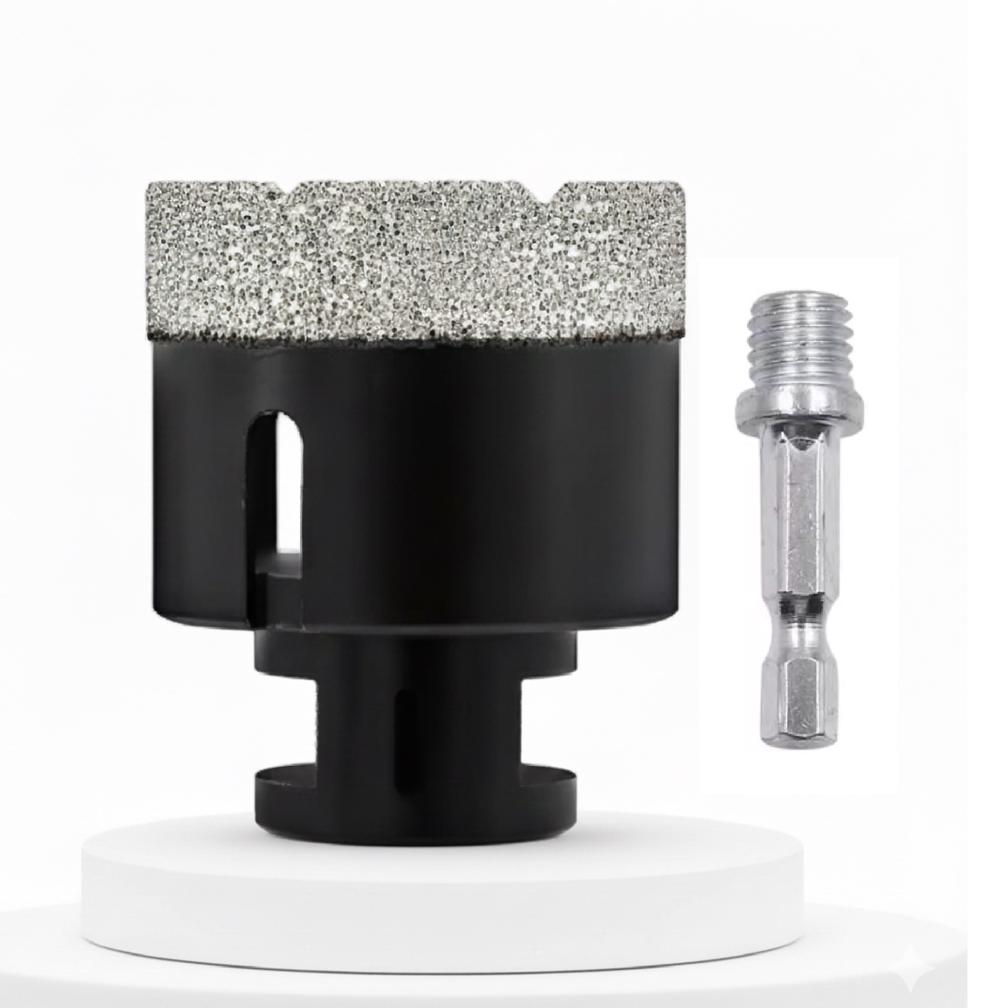 플로메리아 고강도 다이아몬드 홀쏘 55mm M10 그라인더용 융착 코어 비트 포세린 대리석 타일 도자기 구멍 기리 유리 홀커터 홀소, 1세트 37,900원