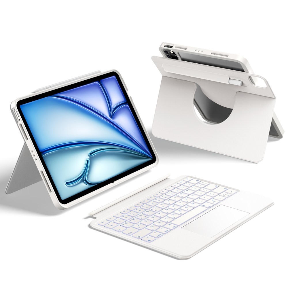 HOU 아이패드 세로 가로 매직키보드 펜슬 수납 아이패드 프로11인치 M4 13인치 에어 6/5/4세대 M2 10.9 11인치 13인치 트랙패드 백라이트 한글 키보드 케이스 89,000원