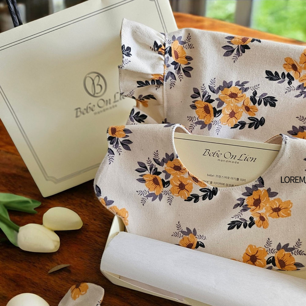 [선물추천] 베베온리앙 르 샤르망 턱받이/보넷/헤어밴드 27,950원