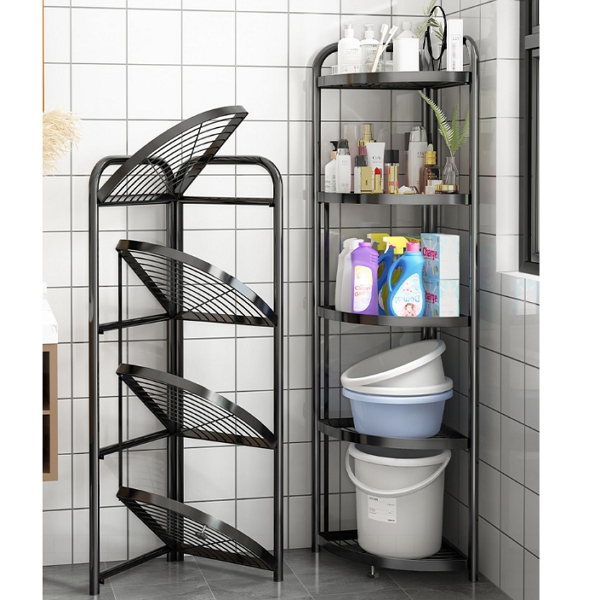 코너선반 3단 폴딩 철제 선반 틈새수납장 욕실 수납 세탁기 화장실 코너장 33,800원