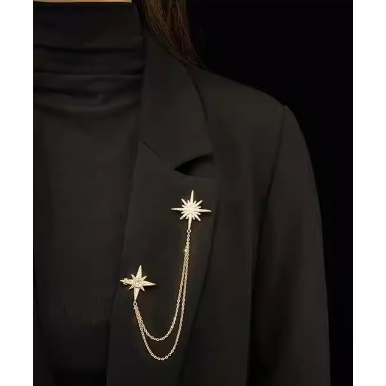 Ramlove 14K브로치여성 브로치 육망성 체인 브로치  뱃지  도금예쁜 옷핀 HAR028 59,800원