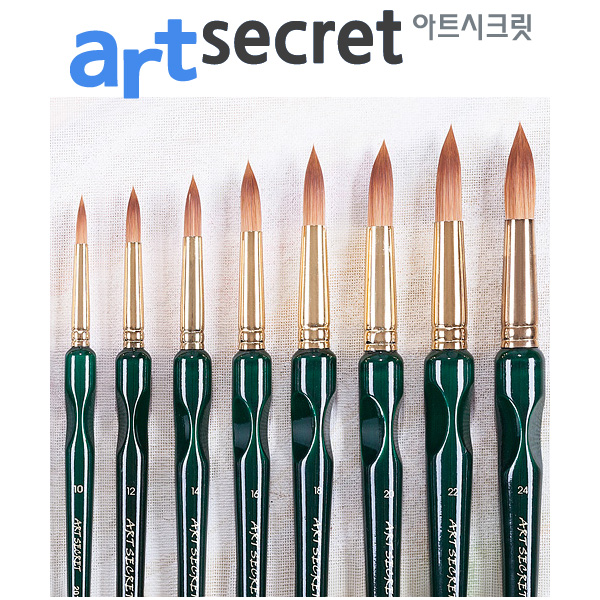아트시크릿 수채화붓 아크릴 브러쉬 2012R, 1개, 2호 2,500원