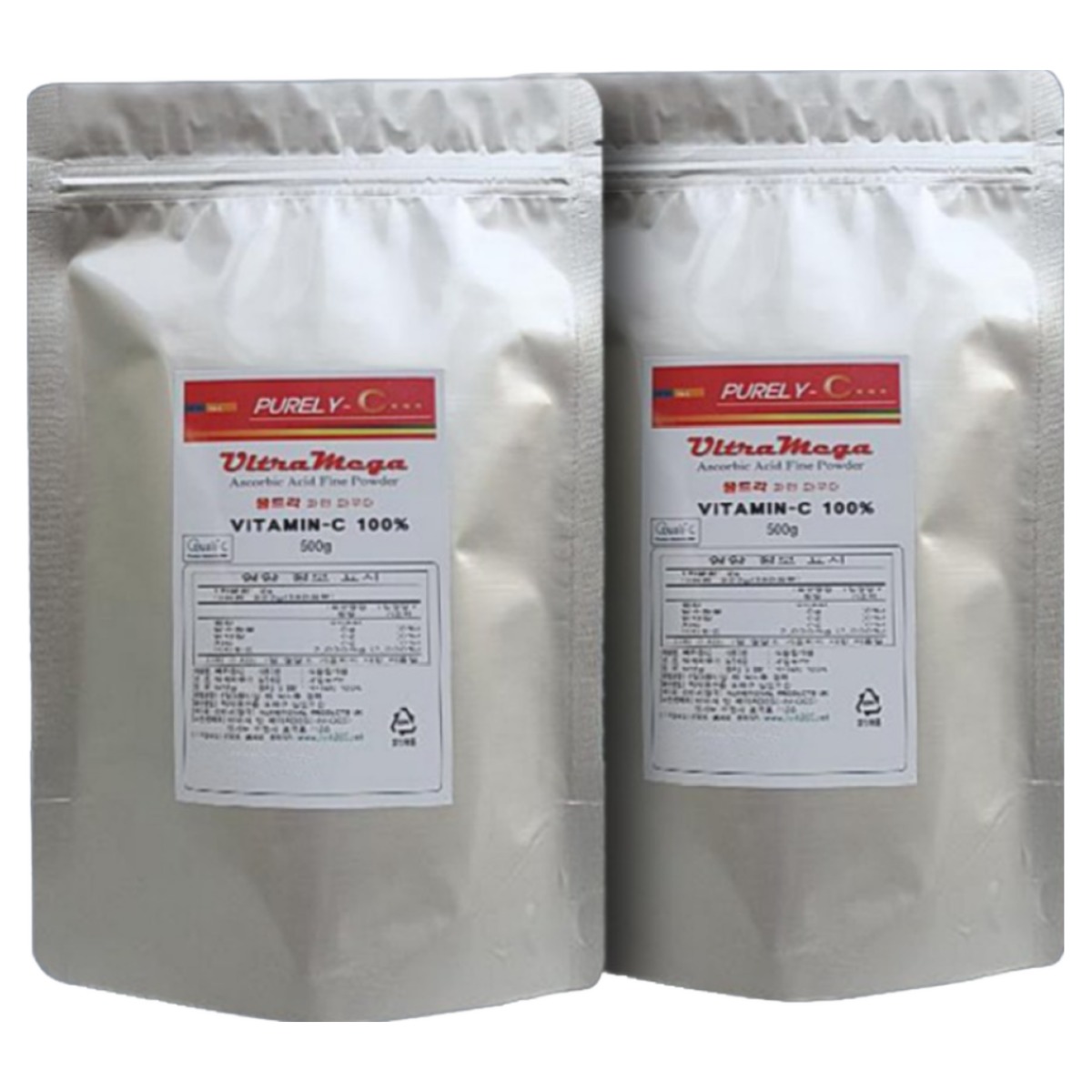 영국 DSM 울트라파인파우더비타민C 1kg 대용량 분말 가루 비타민 고함량 고용량 메가도스용, 500g, 2개 75,000원