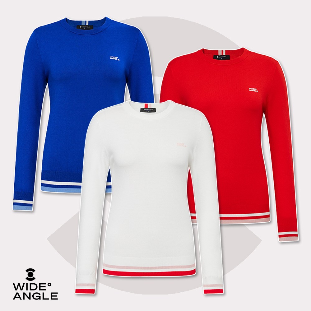 여자 골프 니트 로고 인타샤 라운드넥 스웨터 와이드앵글 여성 골프웨어 WWP25K91 119,000원