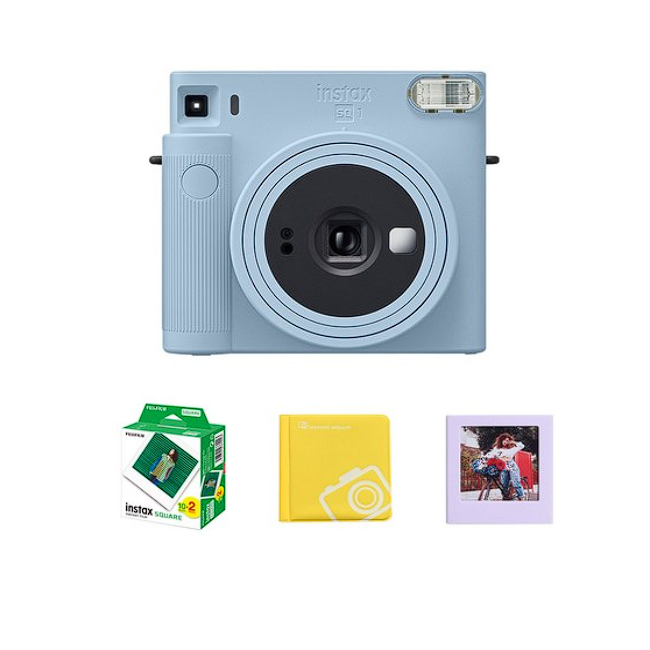 인스탁스 스퀘어 즉석카메라 글래셔 블루 SQ1 + 필름 20p + 스퀘어앨범 랜덤발송 + 스퀘어 자석액자 랜덤발송 세트 309,000원