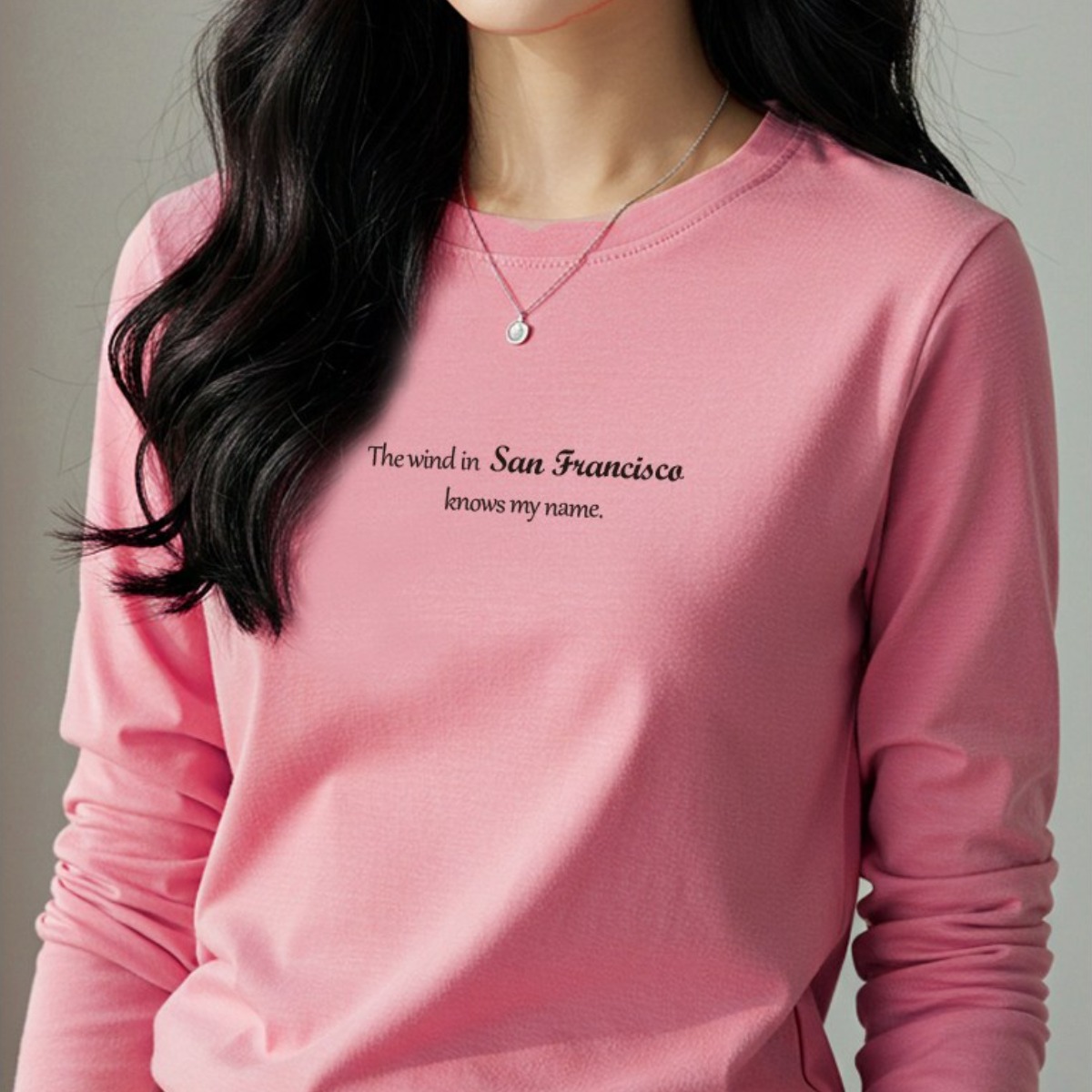 그리내 여성 라운드넥 봄 가을 예쁜 심플 프린팅 얇은 긴팔티 커플티 캐릭터 이너 홈웨어 레터링 면 티셔츠 19,900원