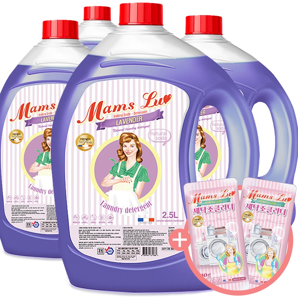맘스럽 딥클린 라벤더향 액체세제 프리미엄 베이킹소다, 2.5L, 4개 8,680원