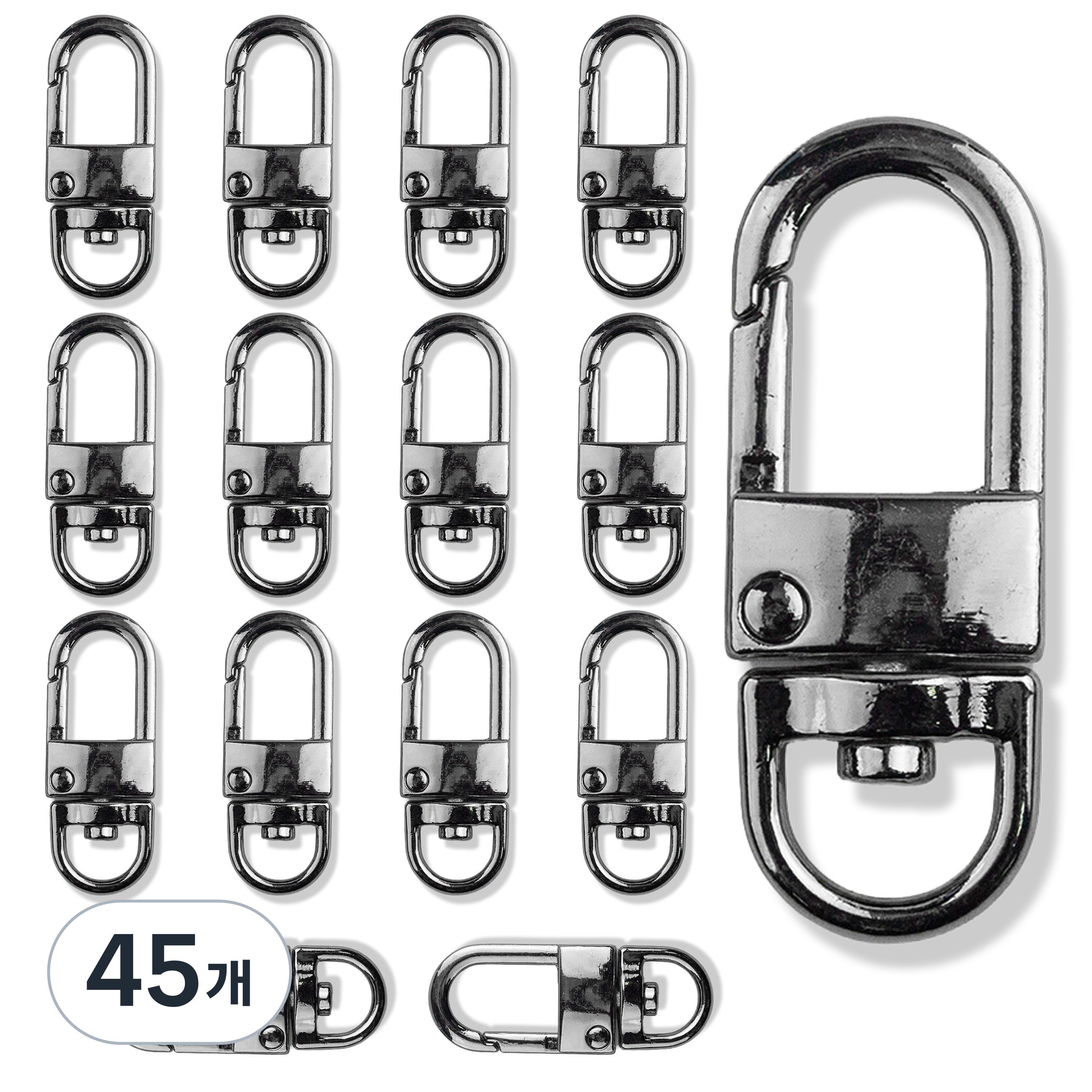 유니츠 D고리 (M) 키링 부자재, 실버, 45개 21,650원