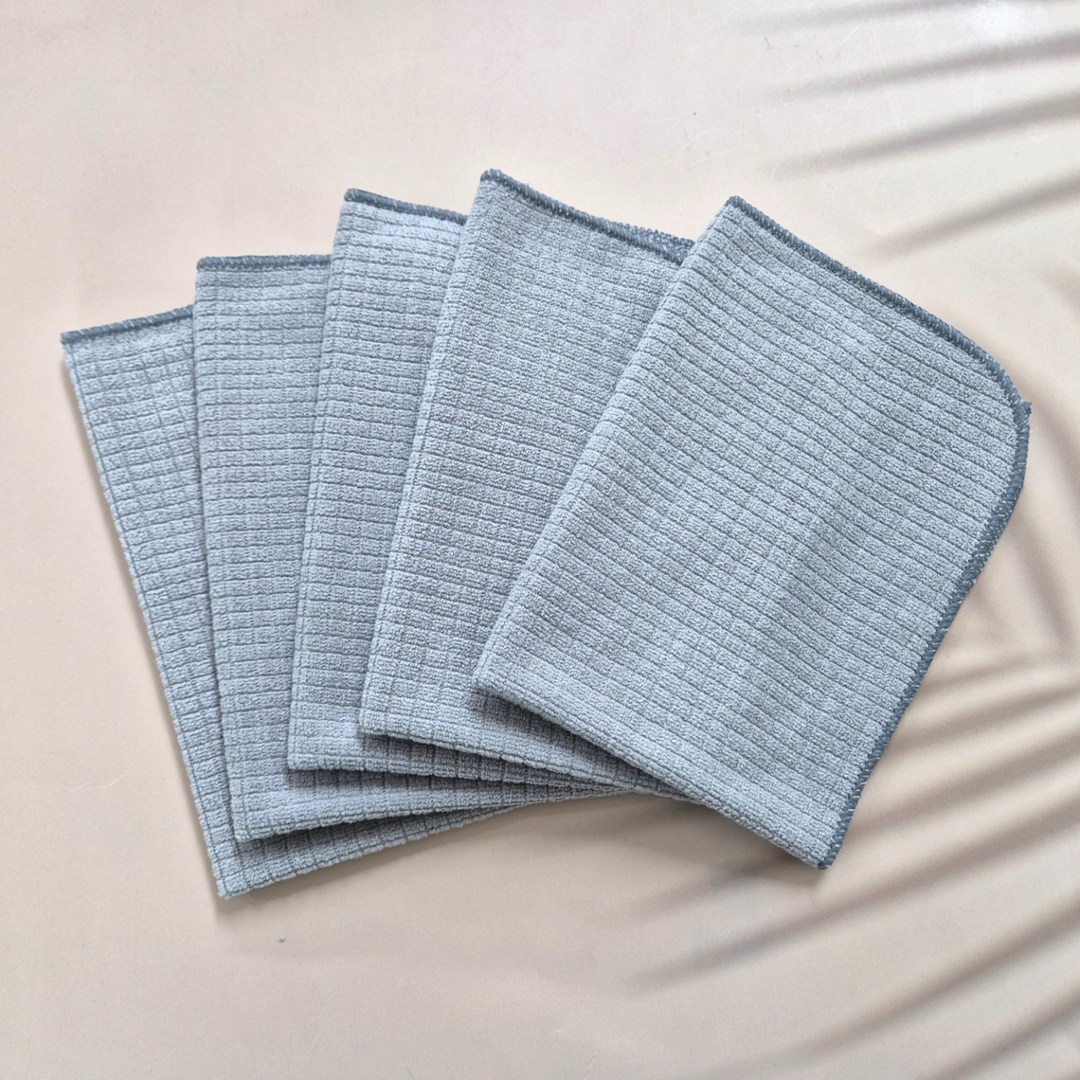 고중량 잔바둑 다용도행주(그레이) 빨아쓰는 극세사 주방 행주 손걸레, 1세트, 5매입 5,500원