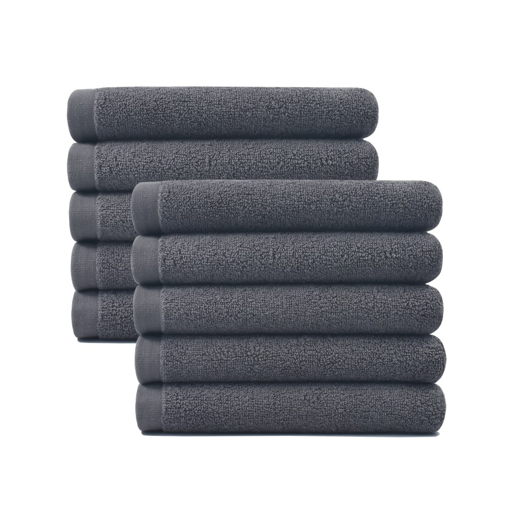 국내산 업소용 미용수건 세면타월 호텔 펜션 모텔 스파 150g 면사, 10개, 챠콜 28,900원