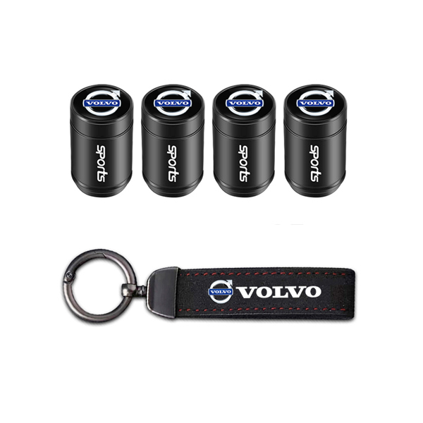 자동차 타이어 휠 밸브 캡 커버 스웨이드 자동차 키 체인 링 키체인 볼보 V60 V40 XC90 S60 XC60 V70 S90 V90 XC40 액세서리 10,470원