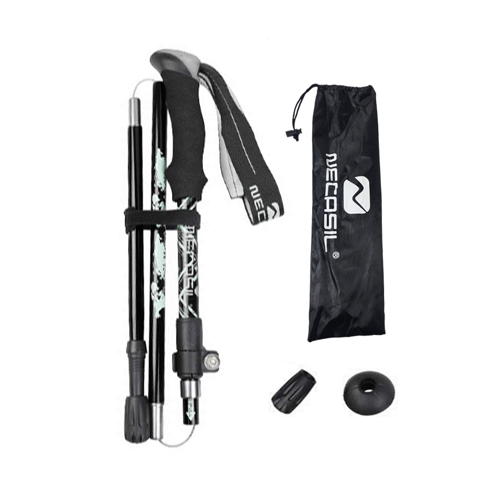 6061 네카실 접이식 5단 알루미늄 초경량 등산 스틱 경량, 블랙, 1개 16,900원