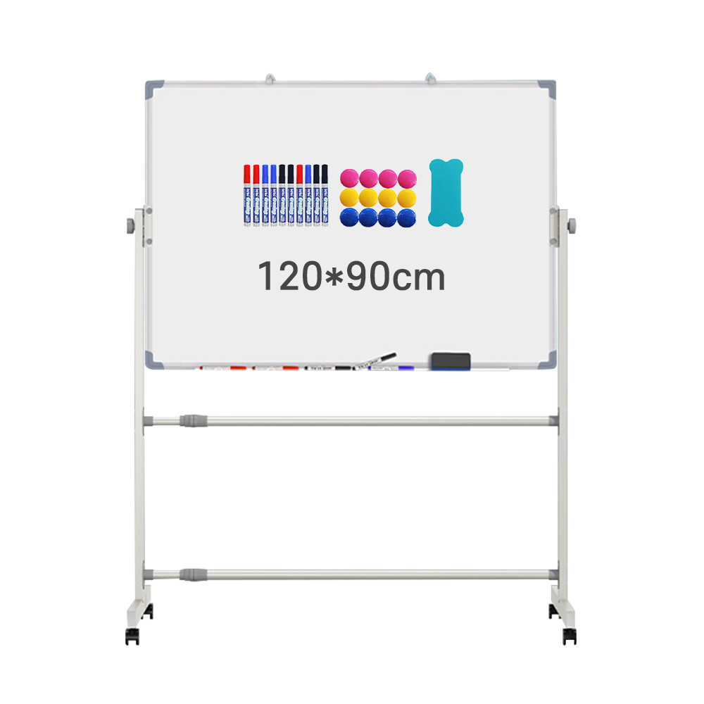 Anystar 화이트보드 양면 이동식 회전가능 스탠드화이트보드, 금속, 현재가 81,800원