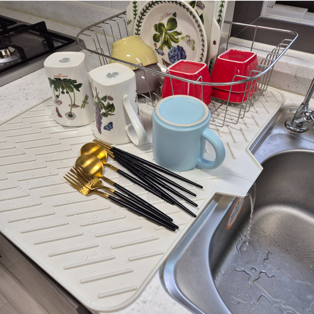 코지톡 특대형 주방 물빠짐 식기건조매트 실리콘 드라잉매트 트레이 14,480원