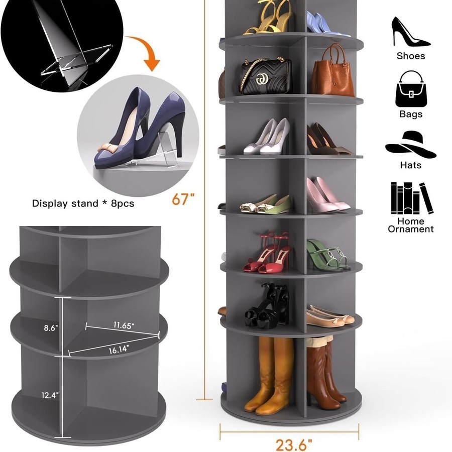 좁은 현관 200% 활용 360도 회전 다용도 선반 신발 가방 모자 정리 틈새 수납장 119,000원