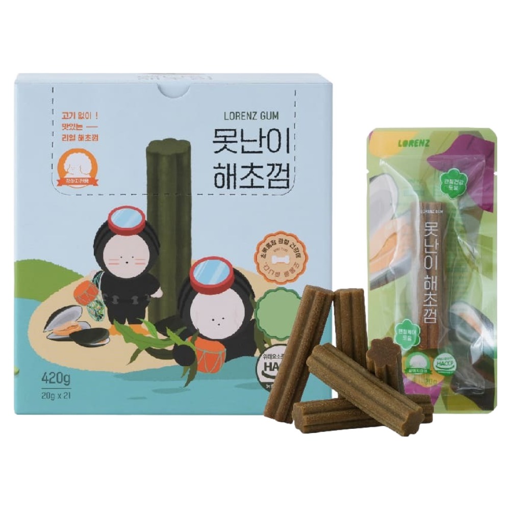 로렌츠 강아지 덴탈 껌 21개입, 해초, 420g, 1개 33,600원