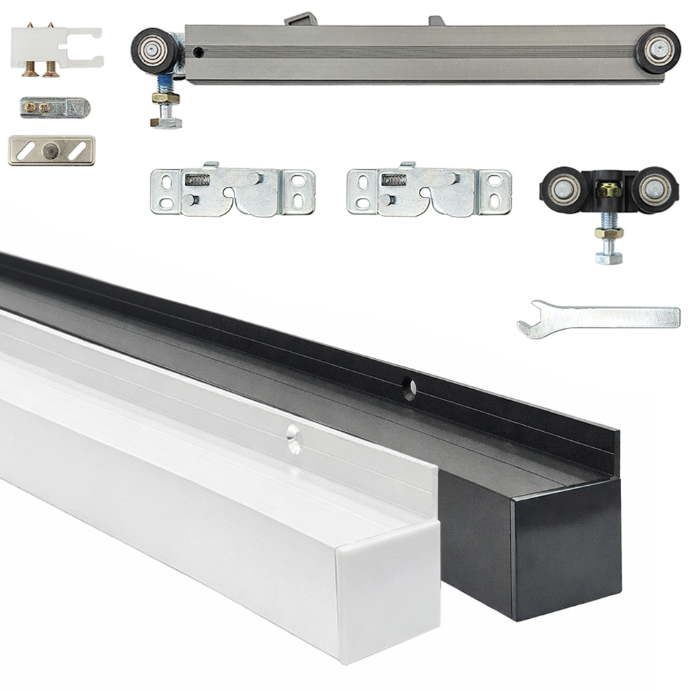 국산 고급형 댐퍼 부드러운 벽면슬라이딩도어 2M레일 롤러세트 미닫이문 중문 레일로라 95,000원