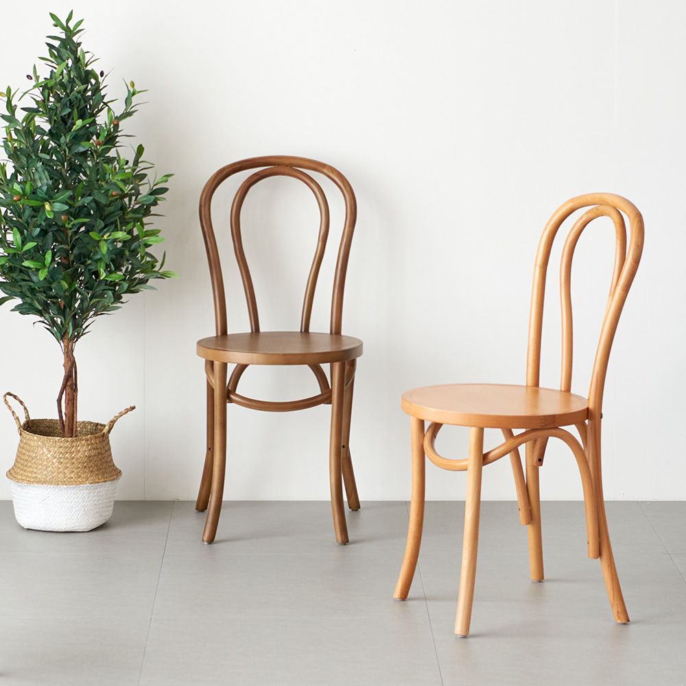 체코 체어 원목 식탁 의자 주방 인테리어 카페 업소용 의자, 브라운, 2개 132,000원