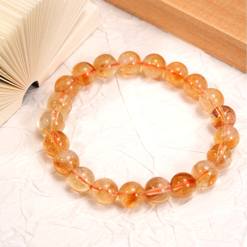 오누이디스플레이 천연 황수정 시트린 원석 팔찌 행운 건강 브레이슬릿 17,900원