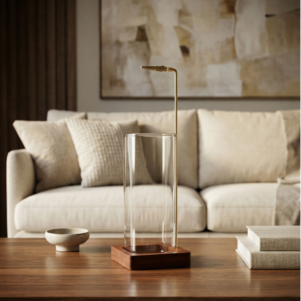 [신비로운 전통] 유리 스탠드 인센스홀더 집게형 향꽂이 향거치대 인센스스틱 거치대, 브라운 8,550원