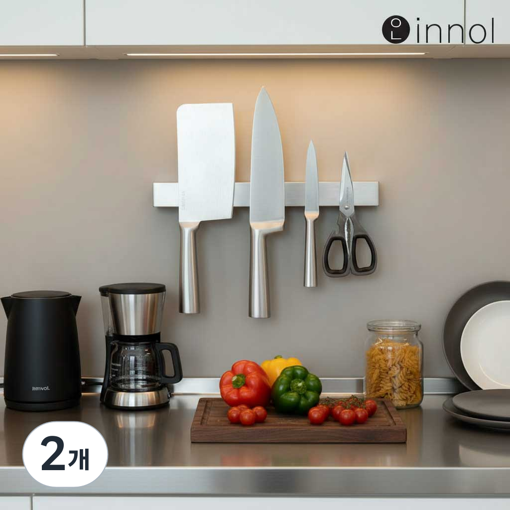 이놀 풀 스테인레스 자석 칼걸이 무타공 거치대 조리도구 걸이 27,710원