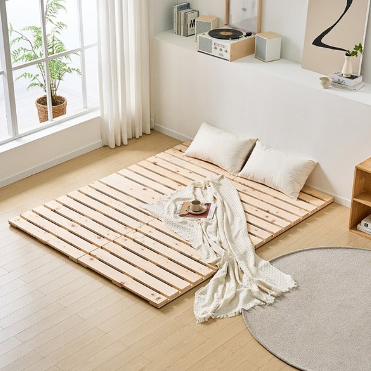 히노끼야 편백나무 침대 원목 깔판 멀티싱글 슈퍼싱글 퀸 킹 저상형 접이식 히노끼 프레임, 단일색상 225,000원