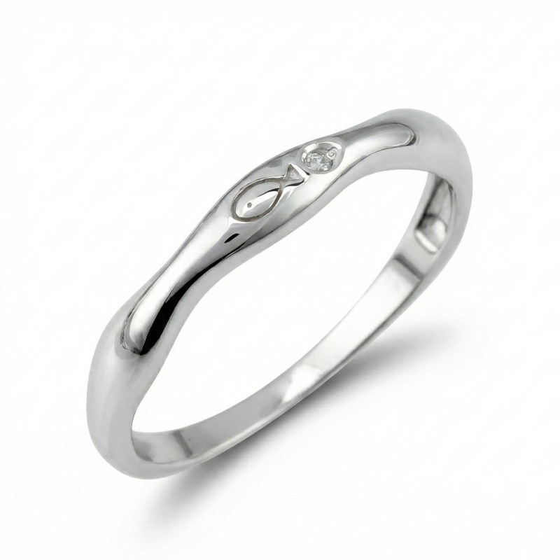 골드몬 925 실버 웨이브 스몰 카이브 물고기 반지 41,000원