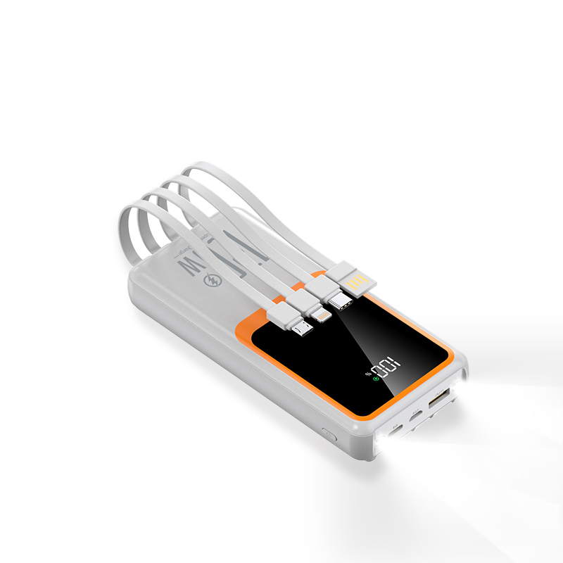 RTOL 대용량 LED전량표시 QC 3.0 PD 22.5W 고속충전 4개 케이블 내장됨 랜턴 캠핑용 보조배터리 20000mAh 29,900원