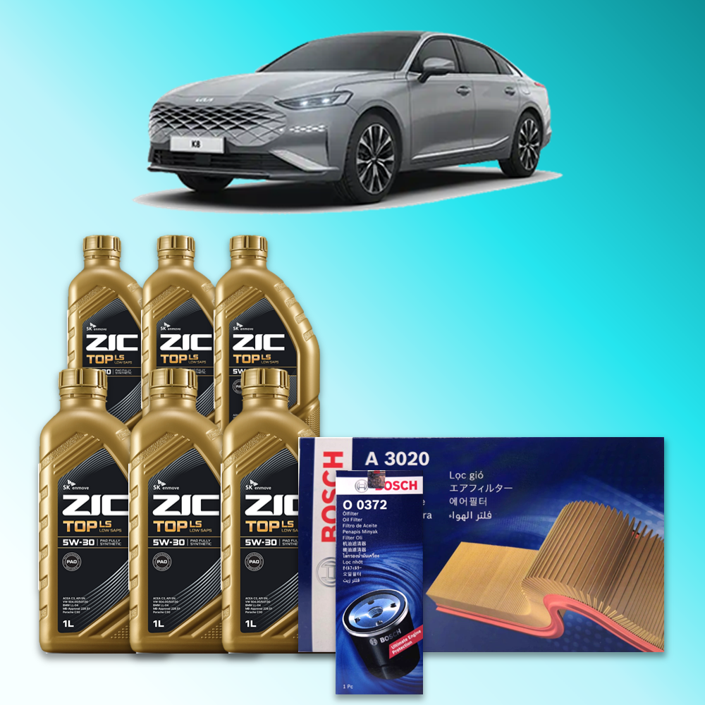 K8 (GL3) 3.5 LPG 엔진오일세트 SK 지크 탑 LS 5W30 (ZIC TOP LS) 108,200원
