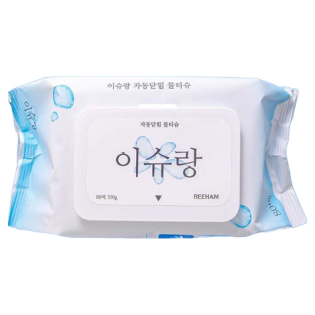 이슈랑 자동닫힘 프리미엄 도톰한 엠보싱 캡형 저자극 물티슈, 22개, 80매, 55g 30,350원