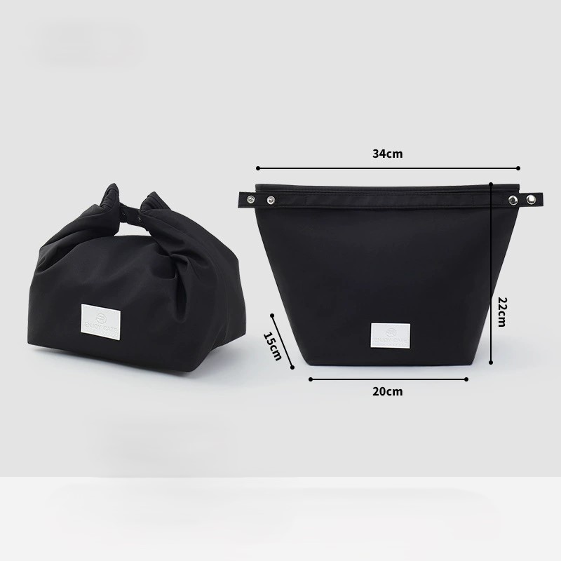 직장인 학생 데일리 무채색 보온 보냉 도시락 파우치 가방 런치백, 1개, 블랙 8,900원