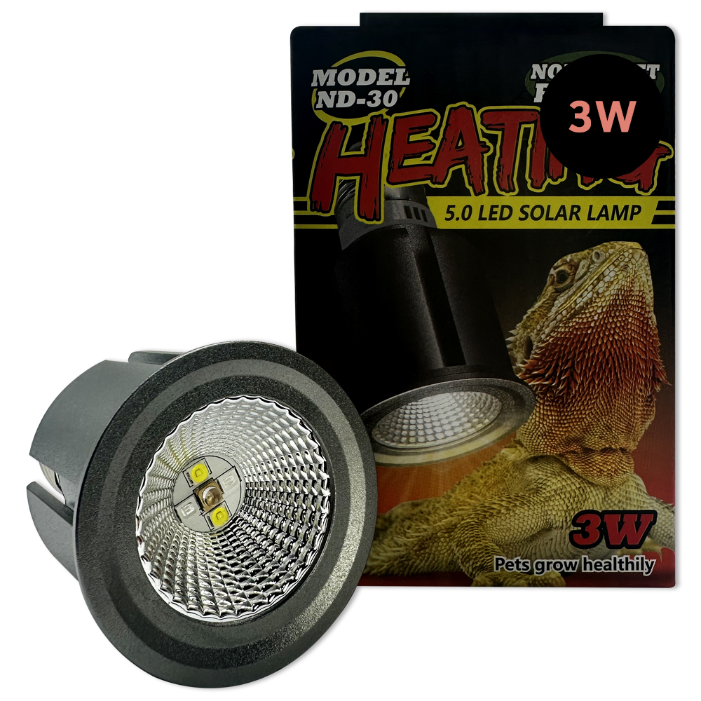 노모이펫 ND-30 파충류용 렙타일 LED 썬라이트 램프 UVB 5.0 3W, 블랙, 1개 23,800원