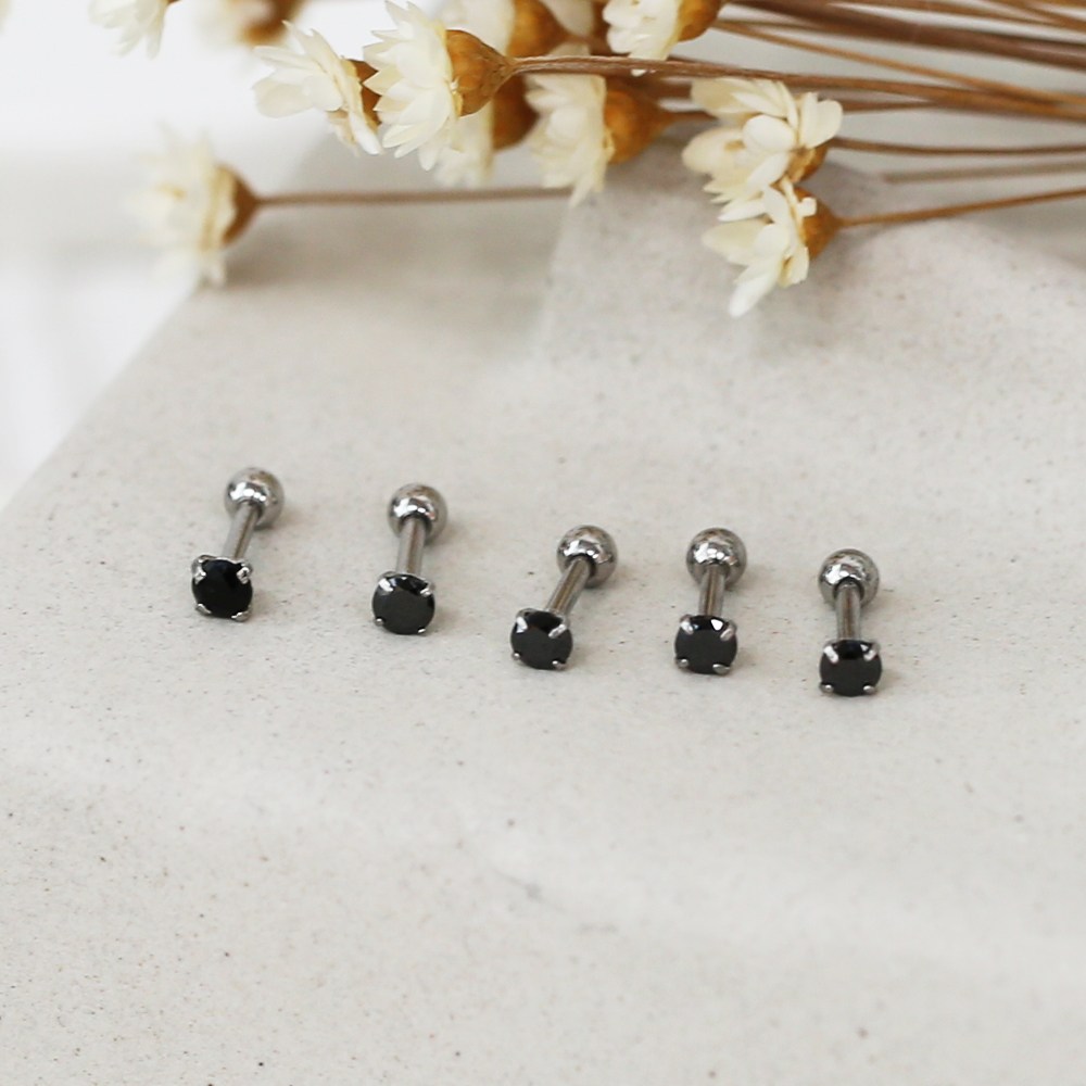 미다미 [5P세트] 3/7mm 데일리 큐빅 피어싱세트 8,900원