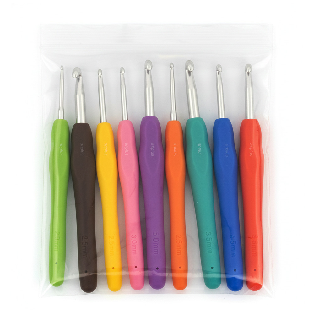 앙플러스 프리미엄 코바늘 세트 레인보우 9종 6,900원